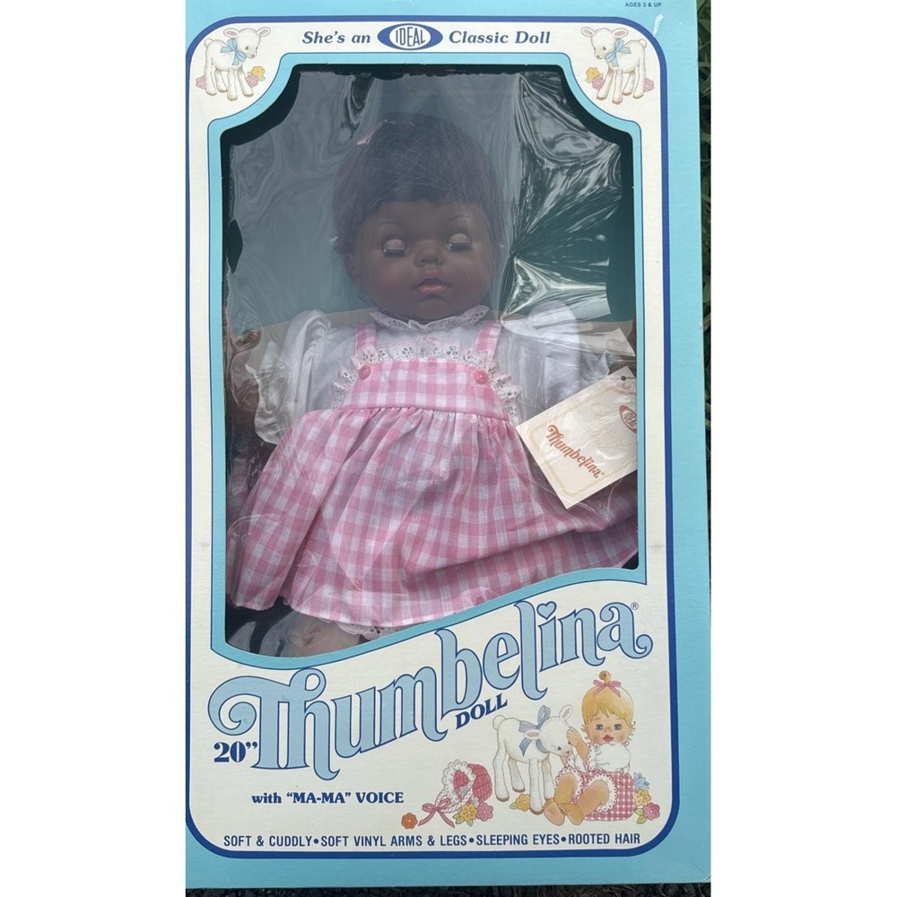 1983 Ideal Thumbelina Doll 20" Ma-Ma Voice NIB Vintage NOS African American